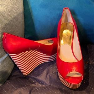 MICHEAL KORS red heels, size 9.5
